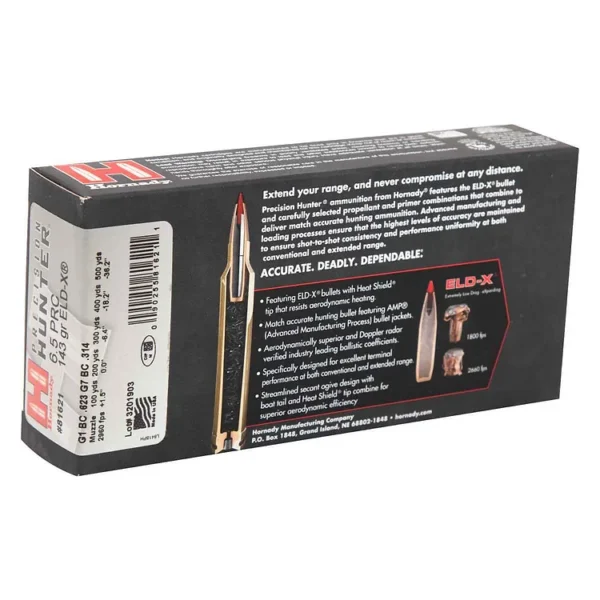 Hornady 6.5 Creedmoor 143 ELD-X - Image 2